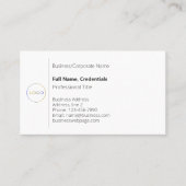 ビジネス企業のロシンプルゴ白黒エレガント 名刺 (正面)