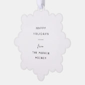 ビジネス企業の休日 |写真ミニマル付き オーナメントカード (左)