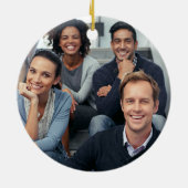 ビジネス企業の休日 |写真ミニマル付き セラミックオーナメント (裏面)