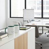 ビジネス企業の会社のロゴカスタムの緑マグカップ マグカップ