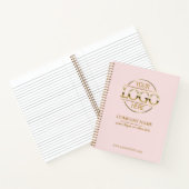 ビジネス企業の会社のロゴピンクのプロモーション ノートブック (内部)