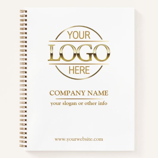 ビジネス企業の会社のロゴホワイトプロモーション ノートブック (正面)