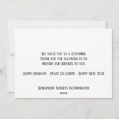 ビジネス企業の会社の休日モダン シーズンカード (裏面)