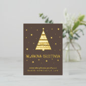 ビジネス企業の会社メリークリスマス 箔シーズンポストカード (立ち正面)