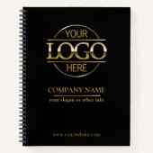ビジネス企業の会社ロゴのプロモーションギフト ノートブック (正面)