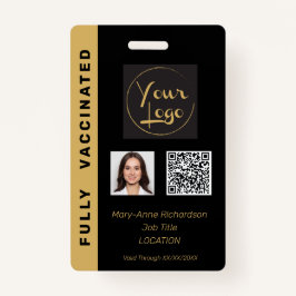 ビジネス企業の写真QRコード予防接種ID バッジ