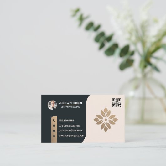 ビジネス企業の女性 |会社 名刺 (スタンド正面)