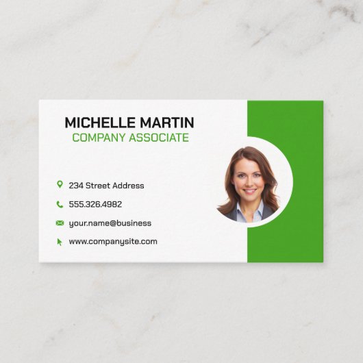 ビジネス企業の女性 名刺 (正面)