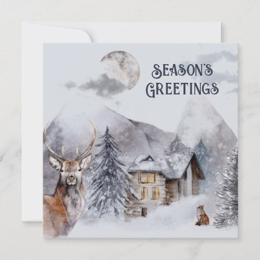 ビジネス企業の季節のごあいさつクリスマス カード (正面)