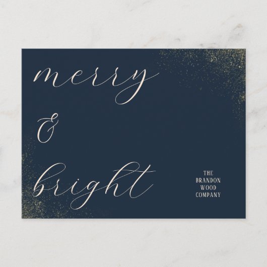 ビジネス企業の海軍と金ゴールド シーズンポストカード (正面)