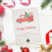 ビジネス企業の用水彩ロゴホリデーカード 招待状