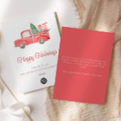 ビジネス企業の用水彩ロゴホリデーカード 招待状