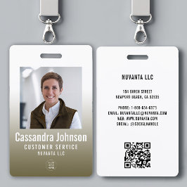 ビジネス企業の金ゴールドグラデーション従業員の写真 バッジ