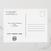 ビジネス企業の金ゴールドラグジュアリーエレガントカレンダー 箔招待状ポストカード (裏面)