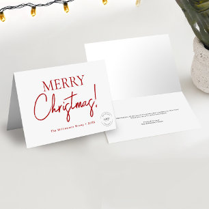 ビジネス企業ロゴ 赤 スクリプト メリークリスマス シーズンカード