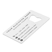 ビジネス企業向けパーソナライズされたプロモーシモダンョン –  クレジットカード栓抜き (裏面アングル)