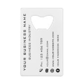 ビジネス企業向けパーソナライズされたプロモーシモダンョン –  クレジットカード栓抜き (裏面)