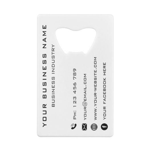 ビジネス企業向けパーソナライズされたプロモーシモダンョン –  クレジットカード栓抜き (裏面)