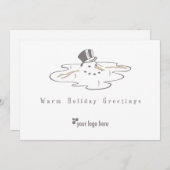 ビジネス休日の挨拶状 招待状 (正面/裏面)