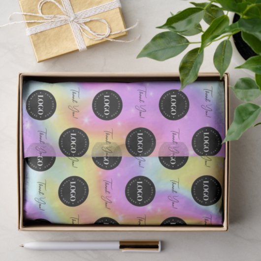 ビジネス会社のカスタムロゴありがとうホログラフィック 薄葉紙 (ギフト)