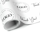 ビジネス会社のカスタムロゴありがとうミニマリスト ラッピングペーパー (ロールコーナー)
