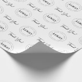 ビジネス会社のカスタムロゴありがとうミニマリスト ラッピングペーパー (角)