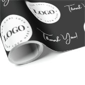 ビジネス会社のカスタムロゴありがとうミニマリスト ラッピングペーパー (ロールコーナー)