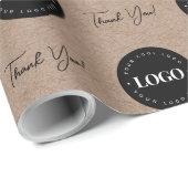 ビジネス会社のカスタムロゴありがとうKraft Look ラッピングペーパー (ロールコーナー)