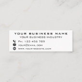 ビジネス会社のプロモパーソナライズされたーション – モダン スキニー名刺 (正面)
