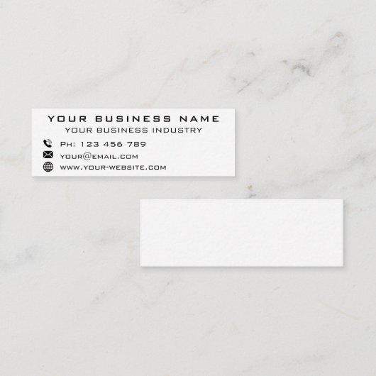 ビジネス会社のプロモパーソナライズされたーション – モダン スキニー名刺 (正面/裏面)