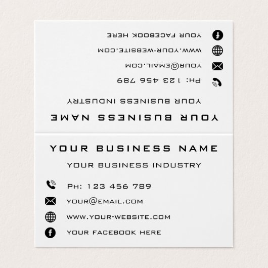 ビジネス会社のプロモパーソナライズされたーション – モダン 名刺 (外部フラット)