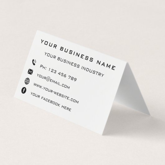 ビジネス会社のプロモパーソナライズされたーション – モダン 名刺 (裏面)