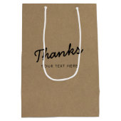 ビジネス会社のプロモ感謝していントスクリプトクラフト ミディアムペーパーバッグ (裏面)