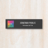 ビジネス会社のロゴのアップロードを追加エレガント サインプレート (正面)