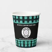 ビジネス会社のロゴのプロモーションのパーソナライズ 紙コップ (裏面)