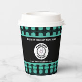 ビジネス会社のロゴのプロモーションのパーソナライズ 紙コップ (裏面)