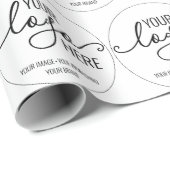 ビジネス会社のロゴのプロモーションブランディング ラッピングペーパー (ロールコーナー)