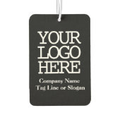 ビジネス会社のロゴを追加ブラックエアフレッシュナー カーエアーフレッシュナー (裏面)