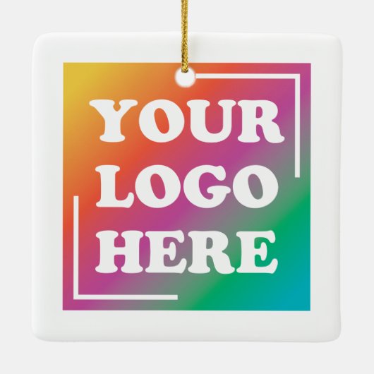 ビジネス会社のロゴプロモーションクリスマス セラミックオーナメント (裏面)