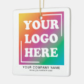 ビジネス会社のロゴプロモーションクリスマス セラミックオーナメント (左)