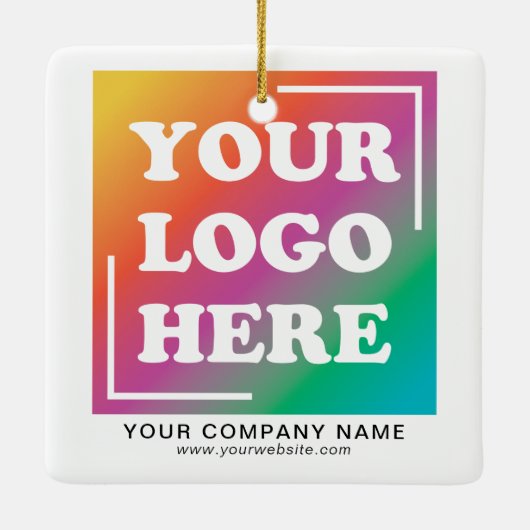 ビジネス会社のロゴプロモーションクリスマス セラミックオーナメント (裏面)