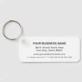 ビジネス会社のロゴ、連絡詳細プロモモ キーホルダー (裏面)