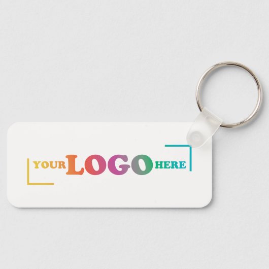 ビジネス会社のロゴ、連絡詳細プロモモ キーホルダー (正面)