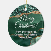 ビジネス会社の企業の金ゴールドグリーンプロモーション セラミックオーナメント (左)