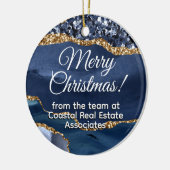ビジネス会社の企業の金ゴールドブループロモーション セラミックオーナメント (左)