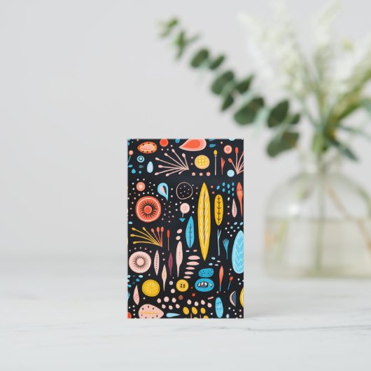 ビジネス会社の色をカスタム付ける 名刺 (スタンド正面)