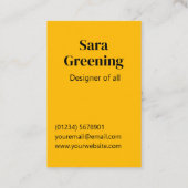 ビジネス会社の色をカスタム付ける 名刺 (裏面)