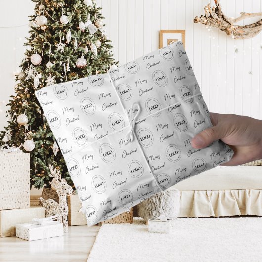 ビジネス会社カスタムロゴ追加メリークリスマス 薄葉紙