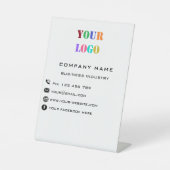 ビジネス会社ロゴのプロモーションパーソナライズされた- 台座サイン (正面)