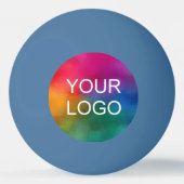 ビジネス会社ロゴエンブレムテンプレートブルー 卓球ボール (正面)